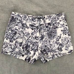 Blue Floral Shorts
